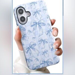 Blue Bow Pattern Phone Case